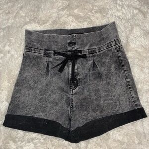Women's Black Denim Shorts